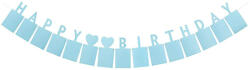 Balloons4party Banner foto Happy Birthday albastru 2.5m