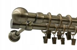 ESTAdeco Dupla Golyós Függönykarnis Antik Ø19+19mm 160cm (karnisz II fi19 Złoto Antyk KULKA)