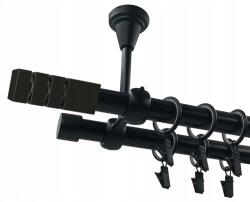 ESTAdeco Függönysín Mennyezetre Szerelhető Fekete Matt 19+19mm Nordic 160cm (karnisz II SUFIT Ø19mm Czarny NORDIC)