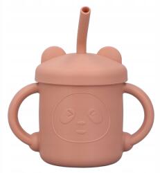  Szilikon Pohár Szívószállal És Fogantyúkkal Gyerekeknek Narancssárga (2016220001012)