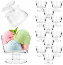 Kadax Fagylalt Desszert Poharak 290ml Üveg Fagylalt Pohár Szett 12 db-os (K7976)