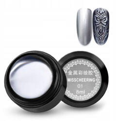  Paint Gel Díszítő Zselé Ornamentumokhoz 8ML Ezüst