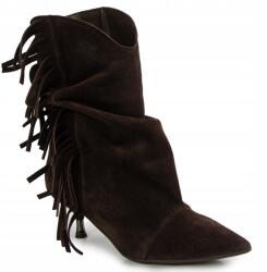 CheBello 4832 Barna Bőr Bokacsizma Rojtokkal 38-AS (4832-105-000-PSK-S393 Brąz)