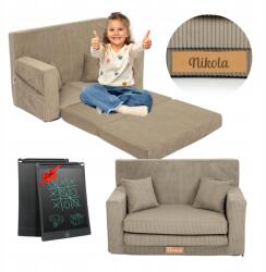 Flumi Kanapé Összecsukható kanapé gyerekeknek habszivacs ágy kordbársony matrac Ingyenes Ajándékok (5900718531832)