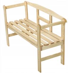 Kadax Fa Parki Kerti Pad Háttámlával 119 CM Terasz Kert (K9544)