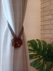 ESTAdeco Mágneses függönyelkötő 2db Virág Barna (klips magnetyczny KWIAT BRĄZ KPL2)