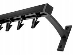 Imperia Deco Kwadro 20 mm-es, 400 cm-es, fekete matt alumínium karnis szett csipeszekkel (KARNISZ I 20mm KWADRO CZARNY MAT 400cm żabka)