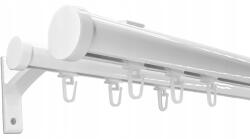ESTAdeco Alu Apartman Sín Függönysín 28+20 mm Fehér 180 cm tűzőkapcsokkal (Karnisz II 28+20mm SZYNA ALU + agrafki)
