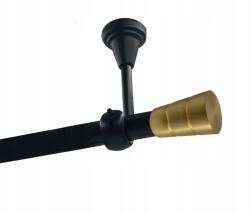Imperia Deco Függönykarnis szimpla Fém Mennyezet 19mm Fekete 280cm Henger Basic Gold Kerekek Nélkül (KAR.MET I SUFIT /19/ 280cm WALEC BASIC SOLO)