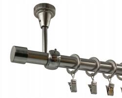 ESTAdeco Függönyrúd Szett Nikkel 19mm Luna 160cm csendes (karnisz I SUFIT 19mm LUNA NIikiel ciche)