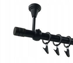 ESTAdeco Mennyezeti Függönykarnis Fekete 19mm Maró 160cm csendes (karnisz I SUFIT 19mm FREZ Czarny Cichy)