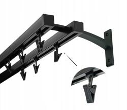 Imperia Deco Függönykarnis Négyzet Alumínium 20+20mm Fekete Matt 200cm béka (KAR. II 20mm KWADRO CZARNY MAT 200cm żabka)