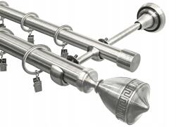 Imperia Deco Függönyrúd Kettős Fém Nikkel Csendes Karikák Átmérő 25+19 400CM Verso (KAR.MET. /25+19/ 400cm Nikiel WERSO)