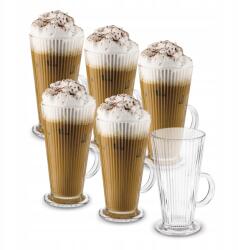 Tadar 6 db-os magas pohár szett füllel hideg és meleg italokhoz 300ml (5903313463027)