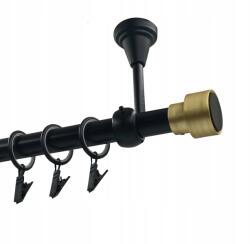 Imperia Deco Egyrudas, Fém, Mennyezeti karnis, 19mm, Matt Fekete, 200cm, Slick Gold (KAR.MET I SUFIT /19/ 200cm CZARNY SLICK GOLD)