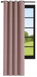 NOW-ART Kész függöny, Velúr, 140x230 cm, rózsaszín, ringlis, sima, karikás, ráncoló szalaggal is használható (5905575587886)