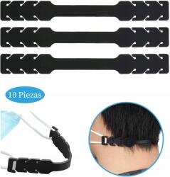 Hosszabbító fülmaszk állítható 19 cm Fekete 4 db