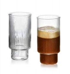 Mondex 4 db-os boroszilikát üveg teáspohár szett 400ml (HTIA8111-SR)