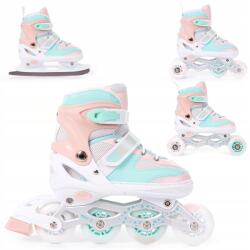 Bestif Jégkorcsolya Állítható 4 az 1-ben Görkorcsolya Roller Diszkókorcsolya Jégkorcsolya Cserélhető Pályával Bestif 38-41 (BRS01)