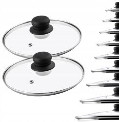 Kadax Üvegfedő 24 cm 2 db-os Fedő Szett Hőálló Serpenyőhöz (K5147)