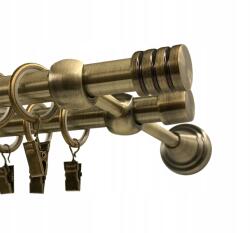 Imperia Deco Fém Függönykarnis fi16+16 maró Arany Antik 400cm galvanizált (KAR.MET. II /16/ 400cm Złoto Antyk FREZ)