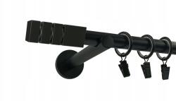 ESTAdeco Függönyrúd Fém 19mm Fekete Modern 160cm Nordic (karnisz I Ø19mm Czarny Mat NORDIC)