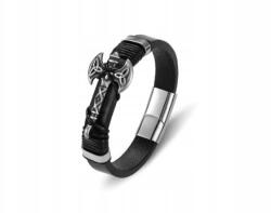  Bőr karkötő motor rock cool boho gótikus (k56)