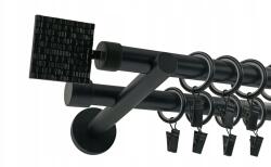 ESTAdeco Függönyrúd Kettős Fém 19+19mm Fekete 160cm Prima (karnisz II Ø19mm Czarny Mat PRIMA)