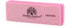 Global Fashion Buffer pentru unghii, mini, granulatie 180/240, culoare roz