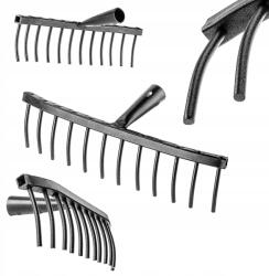 Kadax Kő Gereblye Acél 12 Fogú Kerti Gereblye Talaj Nyél Nélkül (K10117)