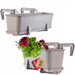 Kadax Erkélydoboz 40+60cm Virágtartó Állvány Fogantyúk 2db (K4558)