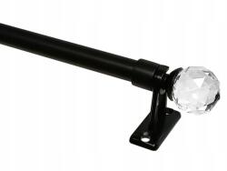Imperia Deco Függönykarnis mini irigység fém kihúzható fekete erős Crystal 80-100 cm (MINI KARNISZ 80-100 CZARNY MAT CRYSTAL)