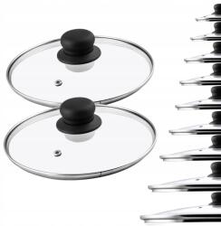 Kadax Üvegfedő 22 cm 2 db-os Fedő Szett Hőálló Serpenyőhöz (K5146)