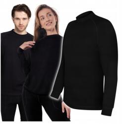 Ercole Termoaktív Póló férfi női légáteresztő termál felső fekete 4XL (Koszulka termoaktywna męska damska T-F02-4XL)