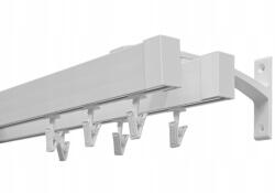 ESTAdeco Kétsoros Sín Függönyrúd, Apartman Minőségű Alu Fehér Prestige 180 CM (KAR SZYNOWY PODWÓJNY BIAŁY PRESTIGE 180)