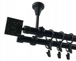 ESTAdeco Függönysín Mennyezeti Fekete Matt 19+19mm Prima 160cm (karnisz II SUFIT Ø19mm Czarny PRIMA)