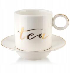 Affek Design Porcelán csésze fehér arany csészealj (HTNF7511-GAZET5)