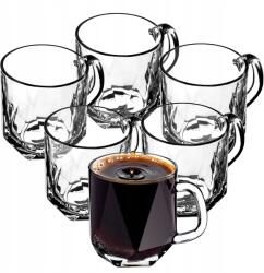 Kadax Tea Kávés Poharak 300ml Üveg Bögre Füllel Pohár Szett 6db-os (28718)