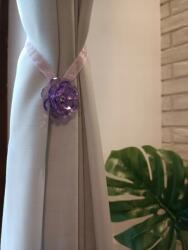 ESTAdeco Mágneses függönyelkötő 2db Virág Lila (klips magnetyczny KWIAT FIOLETOWY KPL2)