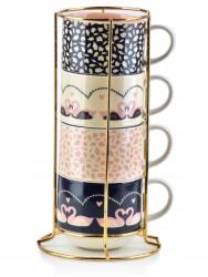 Mondex Csésze szett állványon Swan Gold 250 ml (HTPT7256)