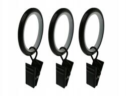 Imperia Deco Békás kerekek Fekete Fém Csendes függönykarnishoz fi 16-19 mm 10 db kpl (KÓŁKO CICHE 16-19mm CZARNY MAT KPL10)