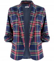 Agrafka Blézer női öltöny blézer Laza kockás Stílusos Elena 50/52