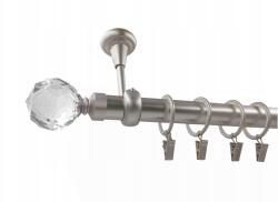 ESTAdeco Fém Mennyezeti Egyrúdas Függönysín szatén szín, választható végzárókkal, 25 mm, 180 cm (karnisz SUFITOWY I 25mm MIX Satyna)