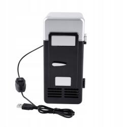 Kis Led-es Usb Autós Hűtő Fekete