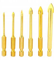 Nagy Fúrókészlet Üveg, Csempe, Kerámia, Gres Lapokhoz 6 Db (1011190252611)