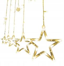  Fényfüggöny Csillag Led Csillagok 2 x 1 m meleg fehér Salcar (922225)