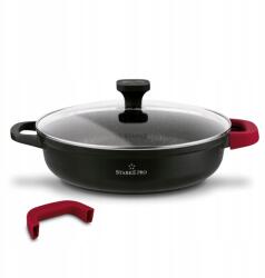 STARKE PRO Indukciós serpenyő márvány fogantyúkkal, üveg fedővel 28cm (5903313460347)