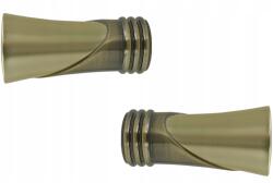 ESTAdeco Vega karnisvégződés szett, 2 db, 19 mm-es karnisokhoz, Antik Arany