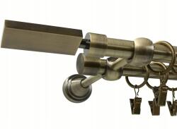 ESTAdeco Függönykarnis Dupla Arany Antik 16+16mm Angelo 180cm (karnisz II fi16 Złoto Antyk ANGELO)