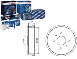 Bosch Fékdobok Mitsubishi Colt 1, 1-1, 5 Hátsó Ütközés Szett #30